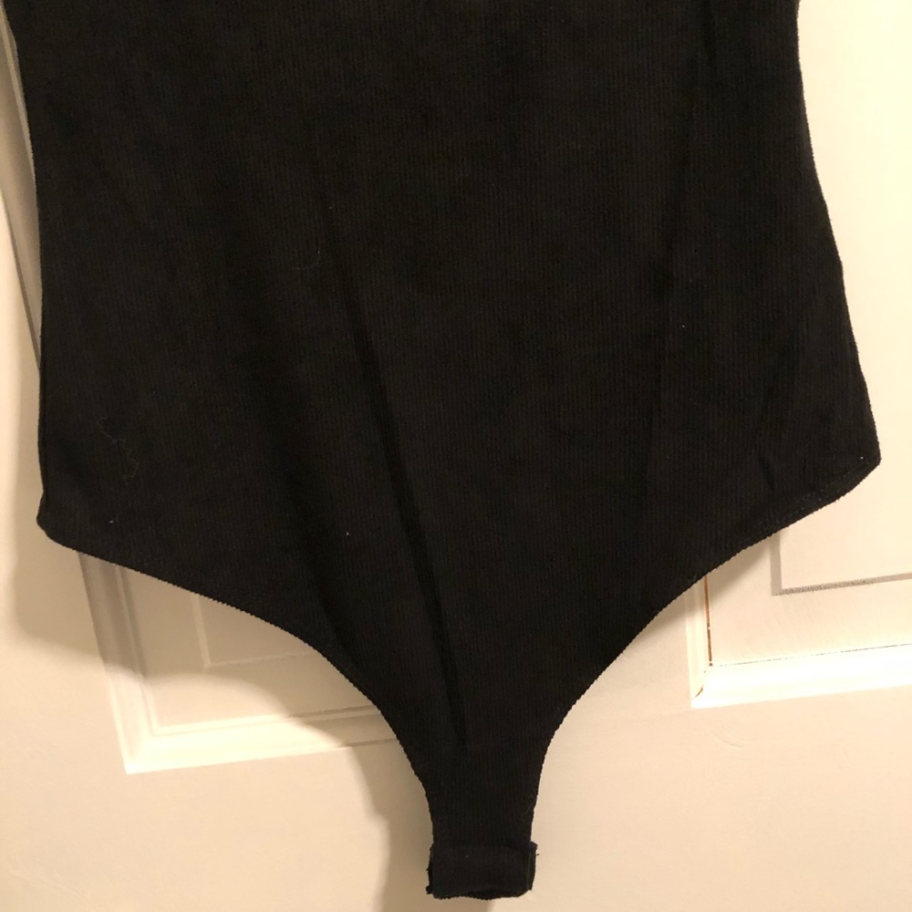 Vici Dolls Suede Black Square Neck Bodysuit - Picture 5 of 8